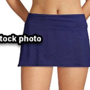 Lands End navy swim skirt size 18